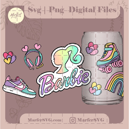 Barbie Wraps PNG, Princess Wraps  Silhouette, pink doll PNG, Girl Svg, Sticker Clipart, PNG Files for Cricut, PNG
