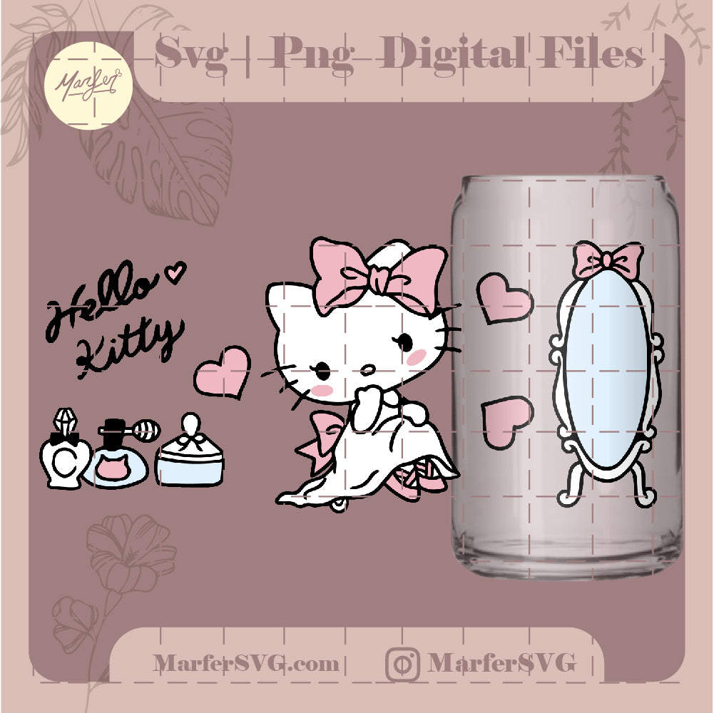 Hello kitty wrap svg, makeup hello kitty, png, hello kitty png, wrab for cricut and silhouette,