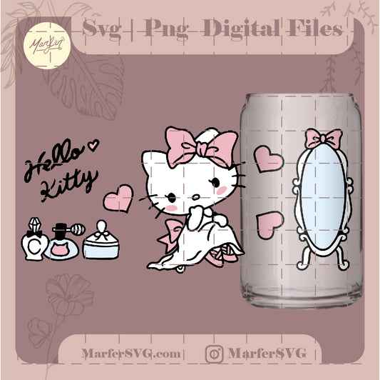 Hello kitty wrap svg, makeup hello kitty, png, hello kitty png, wrab for cricut and silhouette,