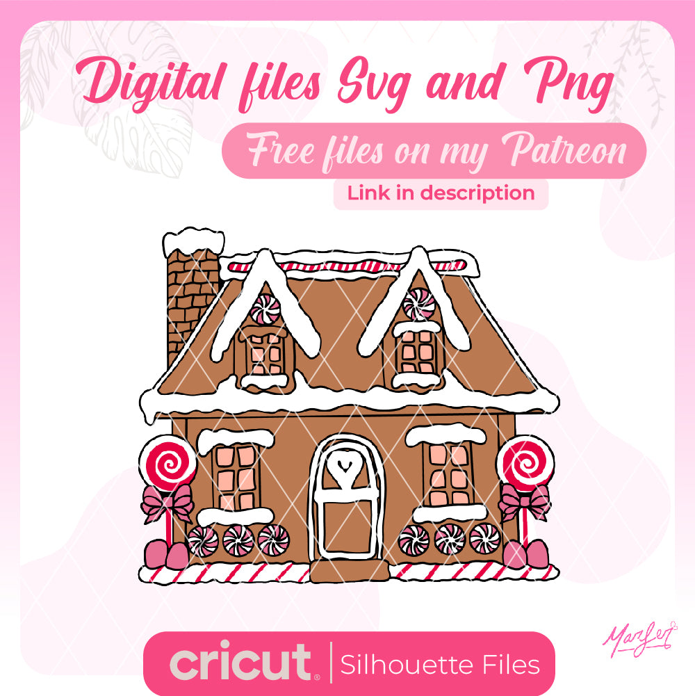 Cute Gingerbread house SVG, Kawaii Christmas, cut files Kawaii, vectors Sweets ,cutting file, EPS ,DXF ,Silhouette ,Cameo ,Curio ,Cricut Vinyl Iron on