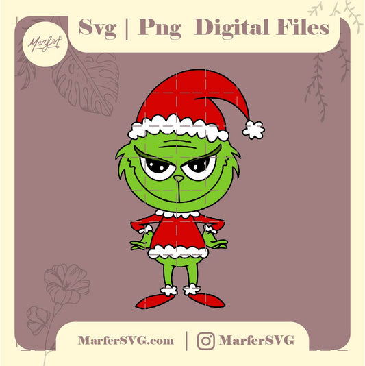 Grinch Christmas SVG, Grinch face cut file, Grinch image png, High Quality SVG, Christmas Cut File, Cricut, Silhouette Cut File