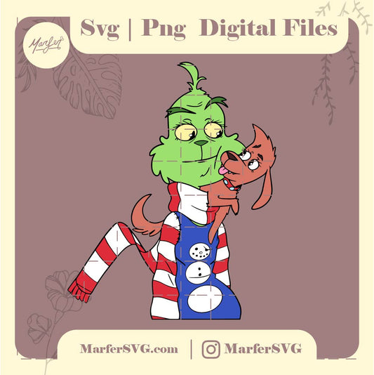 Grinch Christmas SVG, Grinch face cut file, Grinch image png, High Quality SVG, Christmas Cut File, Cricut svg, dog