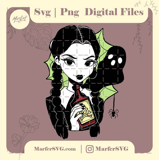Wednesday Addams Svg, Merlina Addams Halloween Svg, Poison Svg, Cricut, Silhouette Vector Cut File, I Hate People Svg