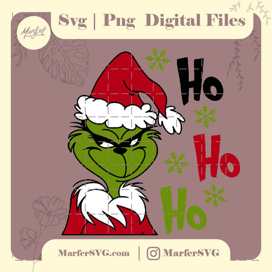 Grinch Christmas SVG, Grinch face cut file, Grinch image png, High Quality SVG, Christmas Cut File, Cricut