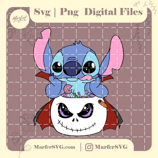 Stitch halloween svg, asking for candy, png, jpg, candy svg, stitch