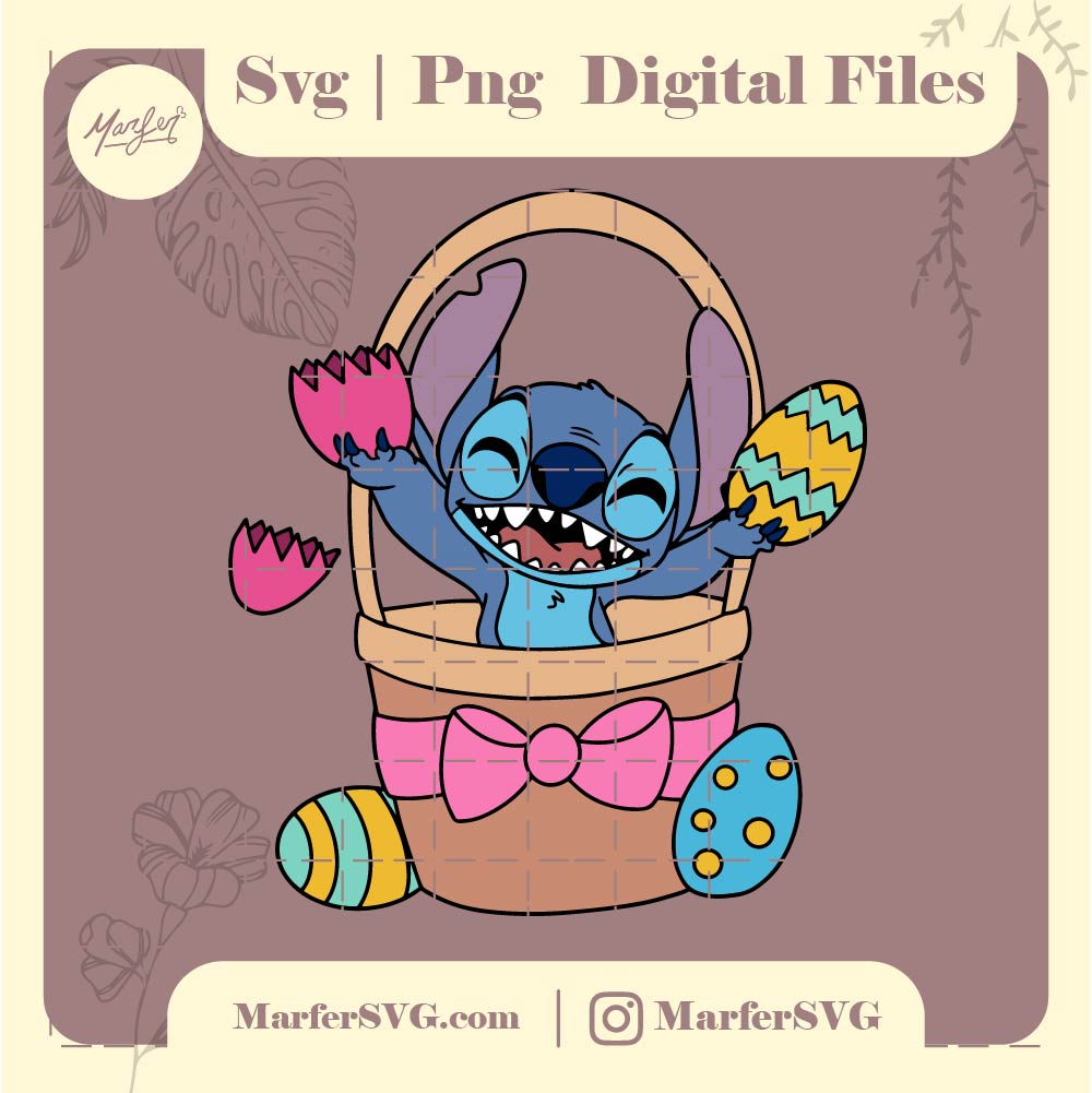 Stitch Easter SVG and PNG files for cricut and other crafts, jpg, pascua svg, cricut free, easter PNG