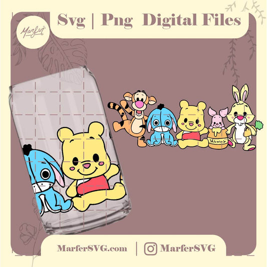 Winnie the Pooh Svg, wraps Svg , Cute Svg, Cartoon Svg Vinyl Cut File, Svg, Pdf, Jpg, Png, Ai Printable Design File