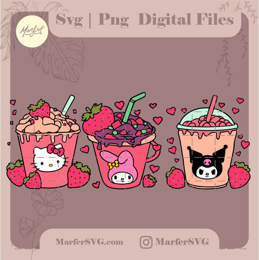 Hello kitty coffee cups png, pink sublimation design download, Hello kitty coffee cups png, Hello kitty frappe png, Hello kitty png sublimate designs download